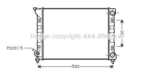 AVA QUALITY COOLING Радиатор, охлаждение двигателя VW2071